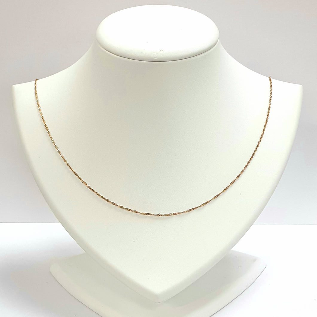 9ct Yellow Gold Hallmarked Chain - Product Code - VX951