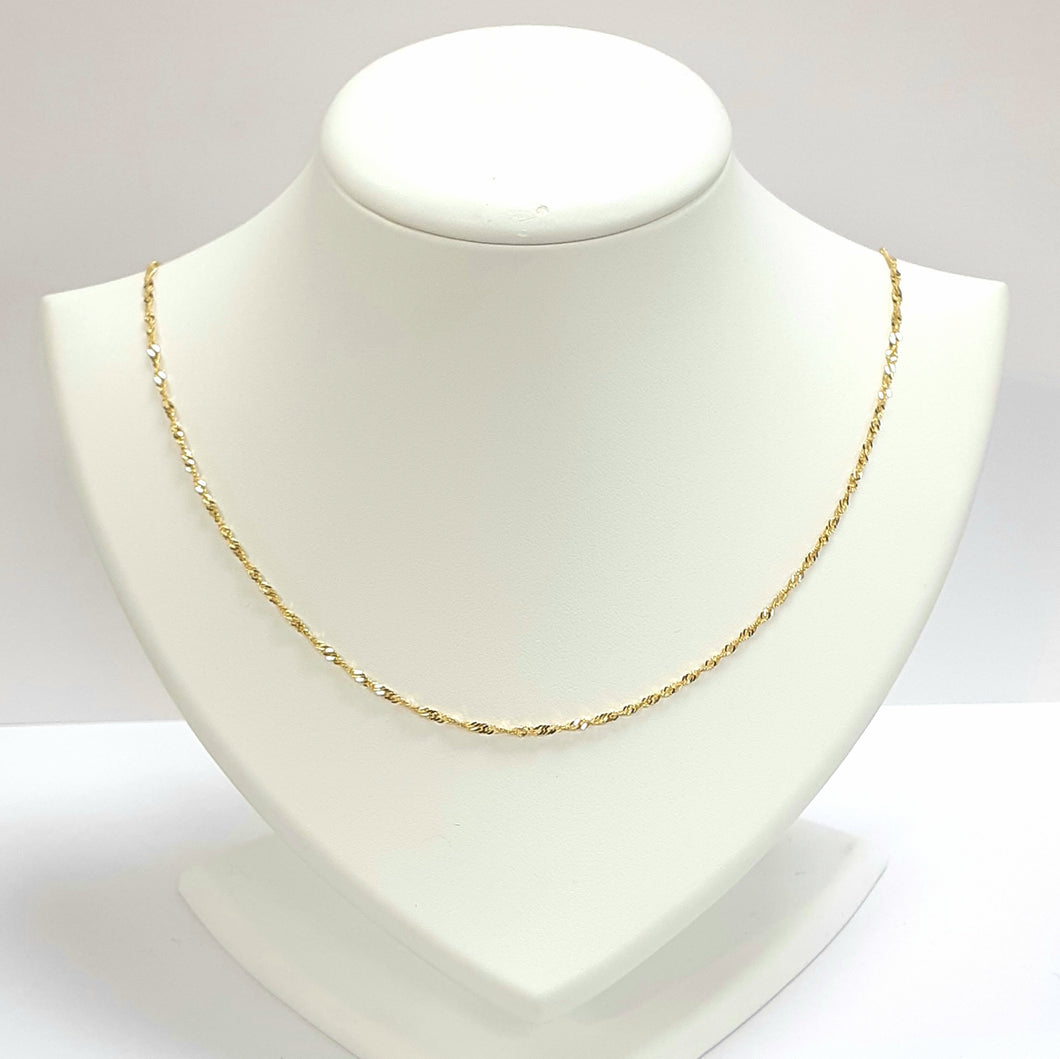 9ct Yellow Gold Hallmarked Chain - Product Code - VX938