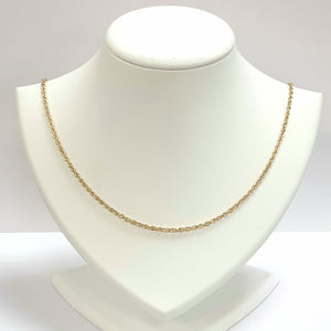 9ct Yellow Gold Hallmarked Chain - Product Code - VX978