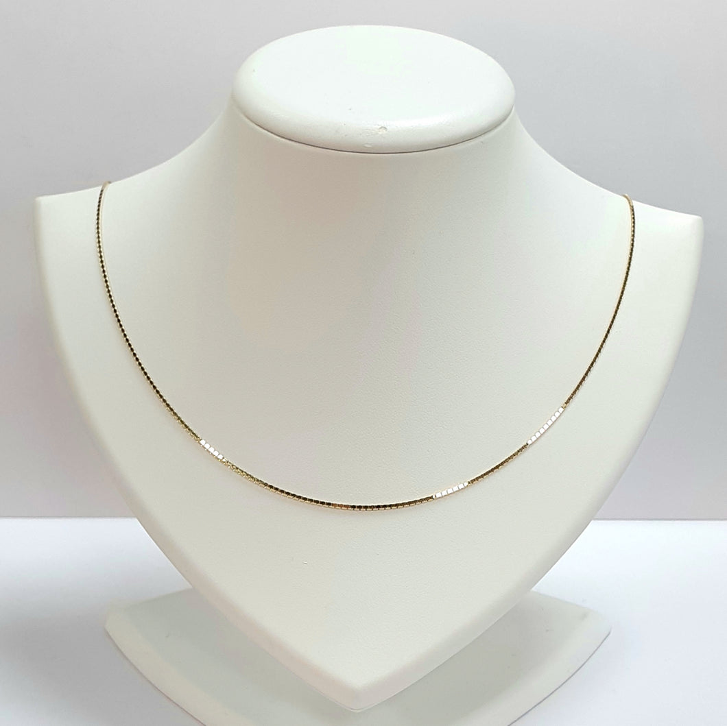 9ct Yellow Gold Hallmarked Chain - Product Code - U975