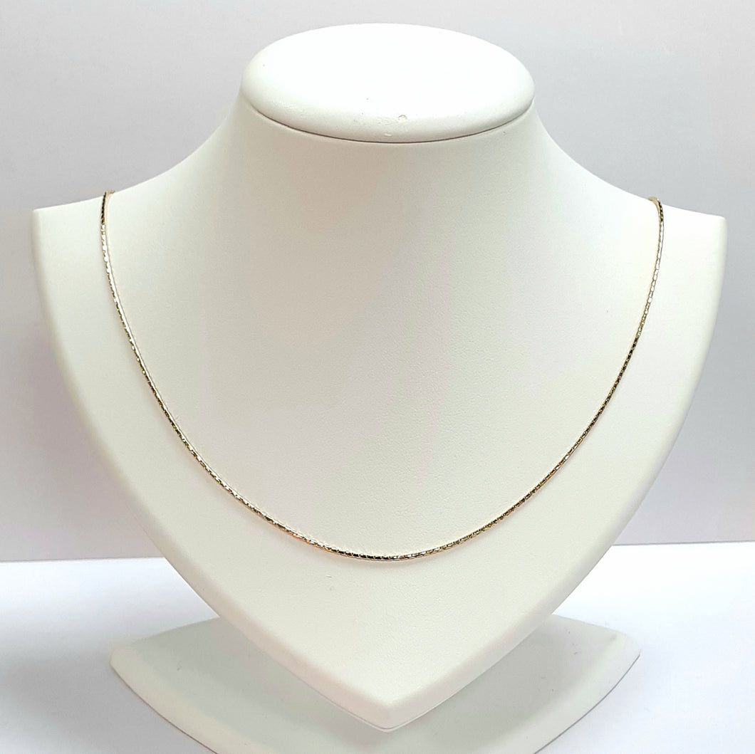 9ct Yellow Gold Hallmarked Chain - Product Code - U722