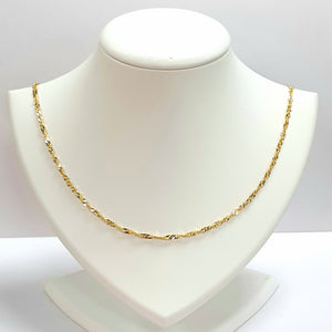 9ct Yellow Gold Hallmarked Chain - Product Code - VX940