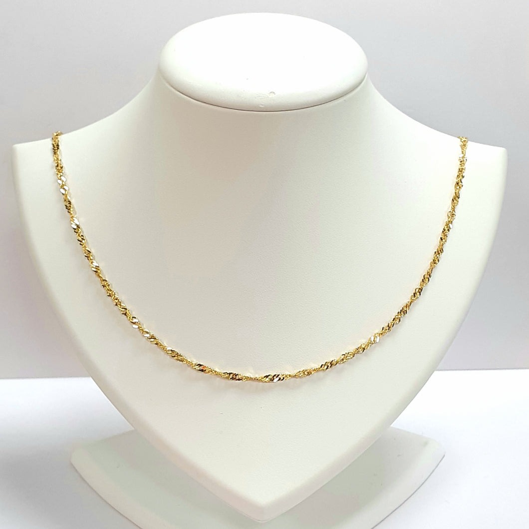 9ct Yellow Gold Hallmarked Chain - Product Code - VX940