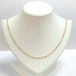 9ct Yellow Gold Hallmarked Chain - Product Code - VX51
