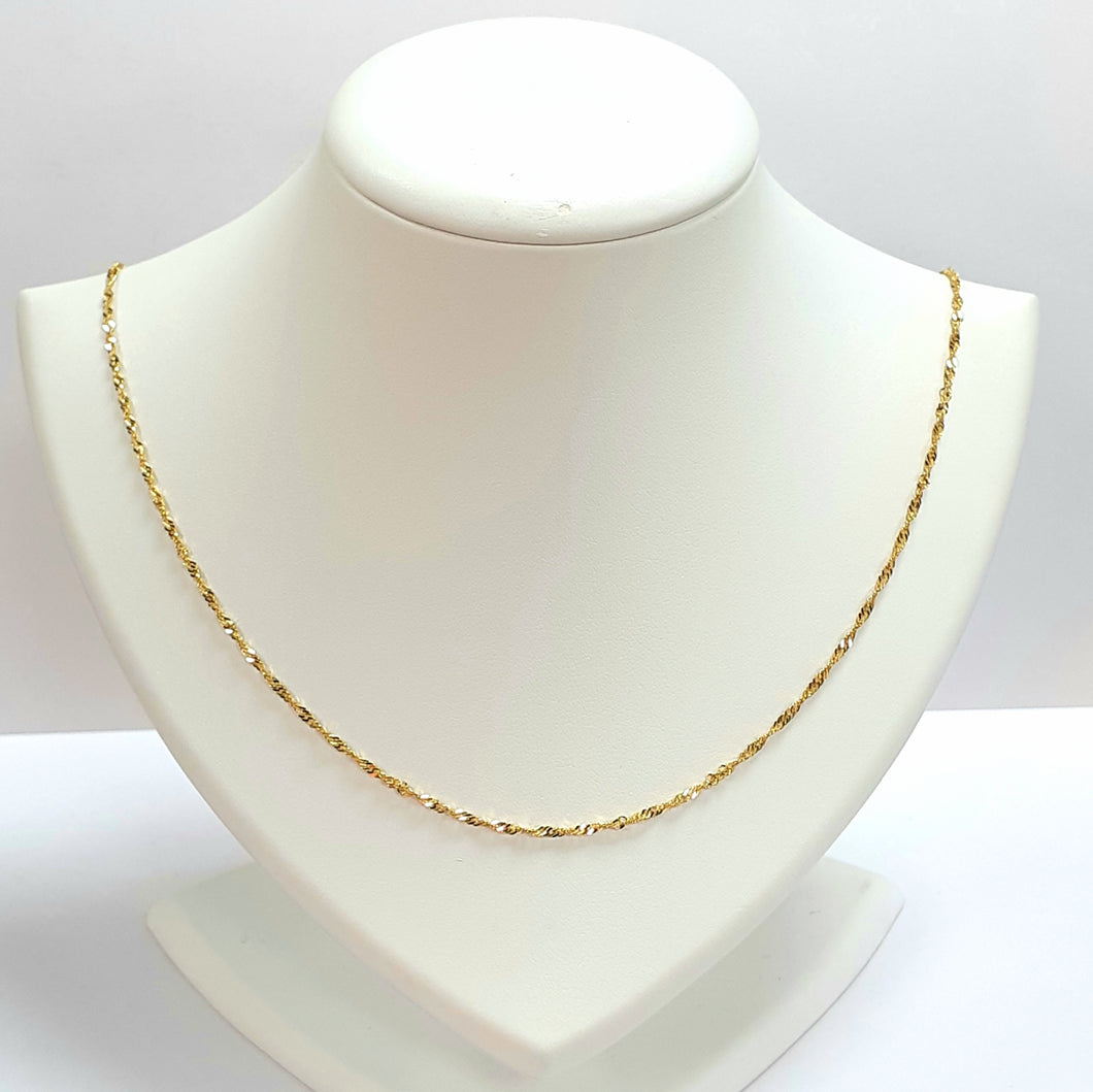 9ct Yellow Gold Hallmarked Chain - Product Code - VX51