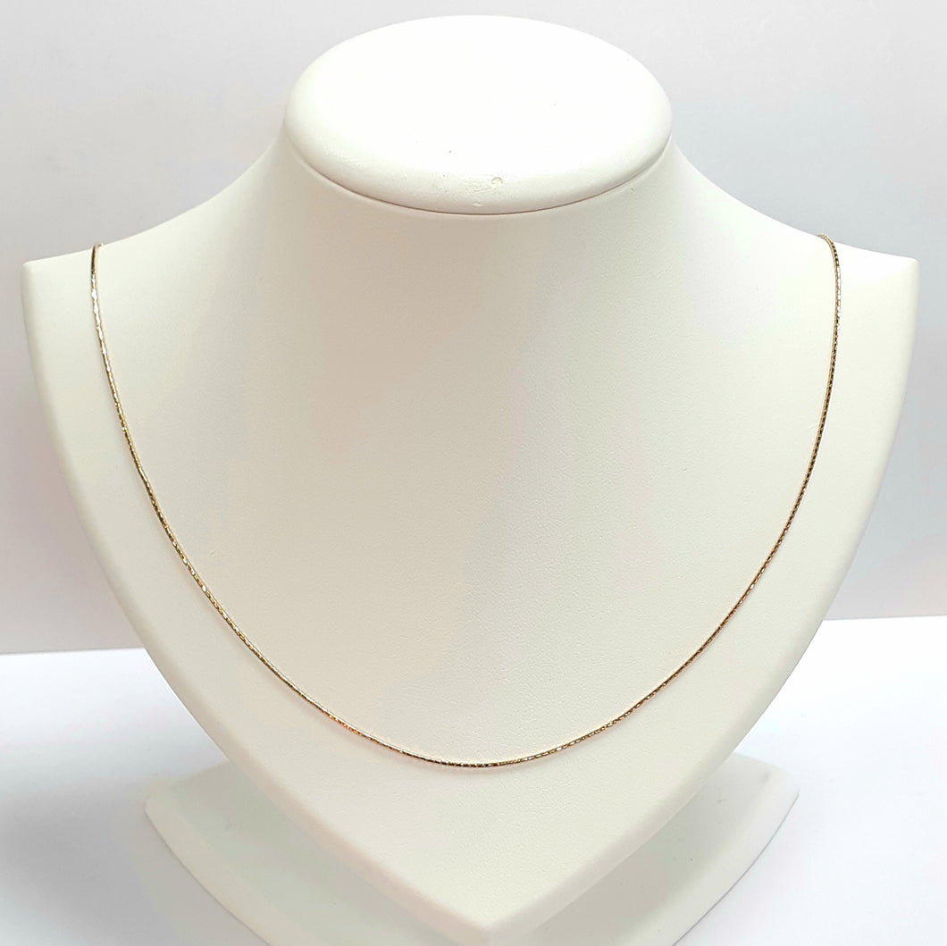 9ct Yellow Gold Hallmarked Chain - Product Code - U620