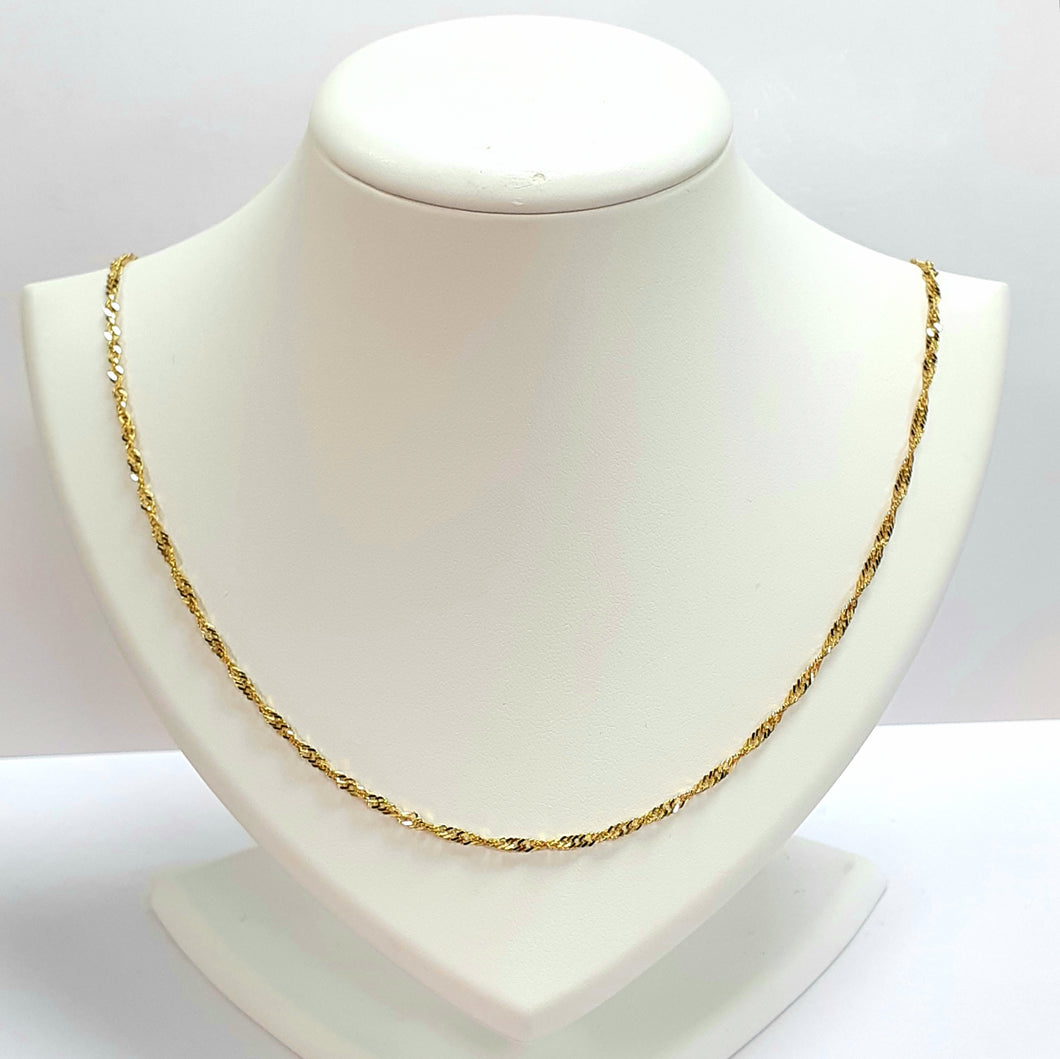9ct Yellow Gold Hallmarked Chain - Product Code - VX52