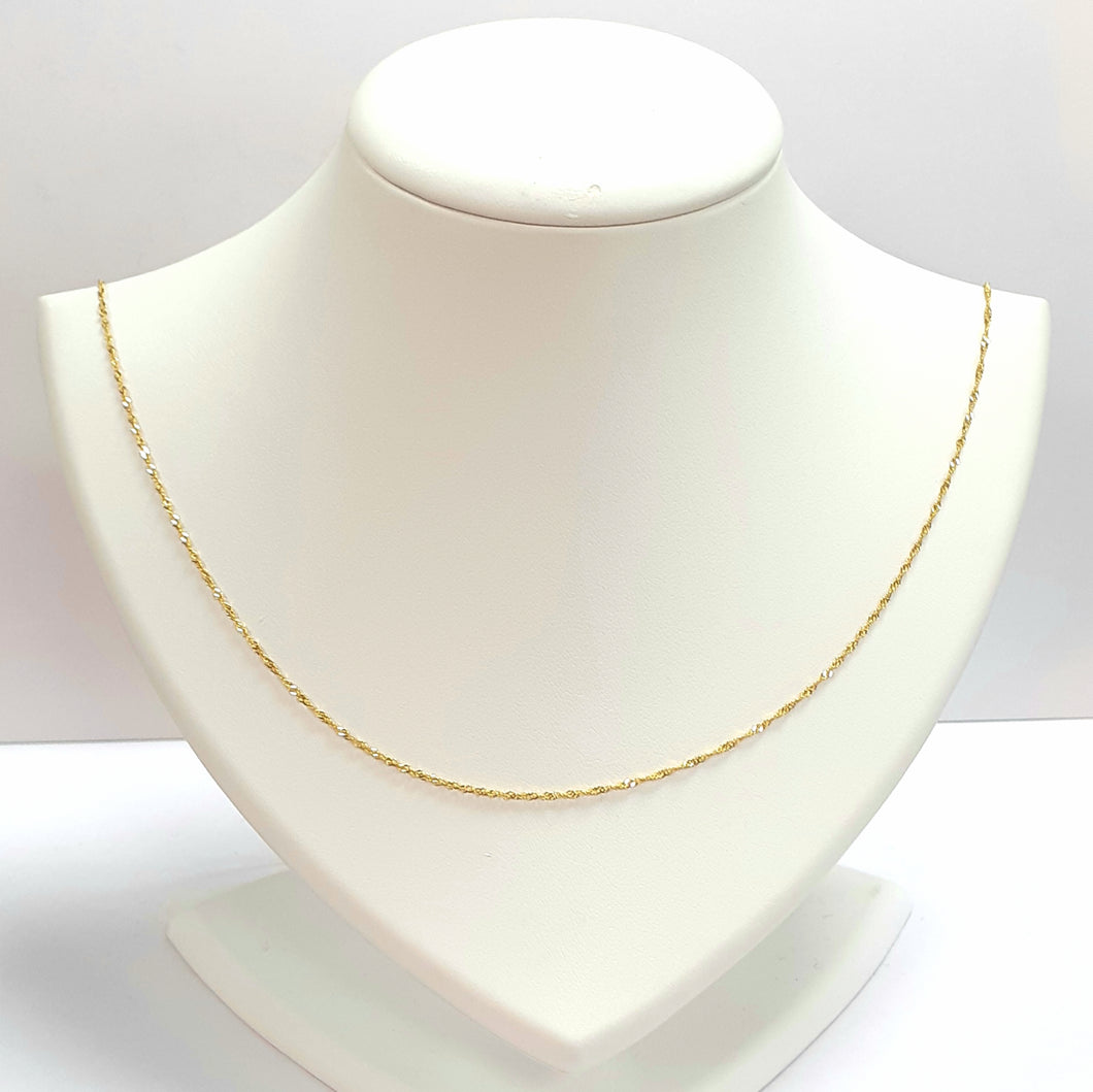 9ct Yellow Gold Hallmarked Chain - Product Code - VX46