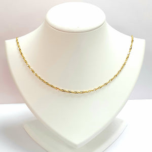 9ct Yellow Gold Hallmarked Chain - Product Code - VX348