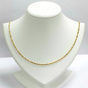 9ct Yellow Gold Hallmarked Chain - Product Code - VX942