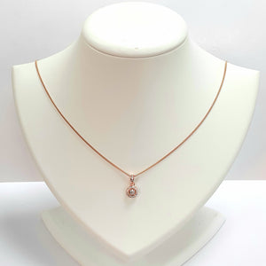 Rose Gold On Silver Hallmarked Necklet - Product Code - L373 & L257