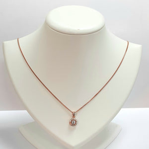 Rose Gold On Silver Hallmarked Necklet - Product Code - L150 & L374