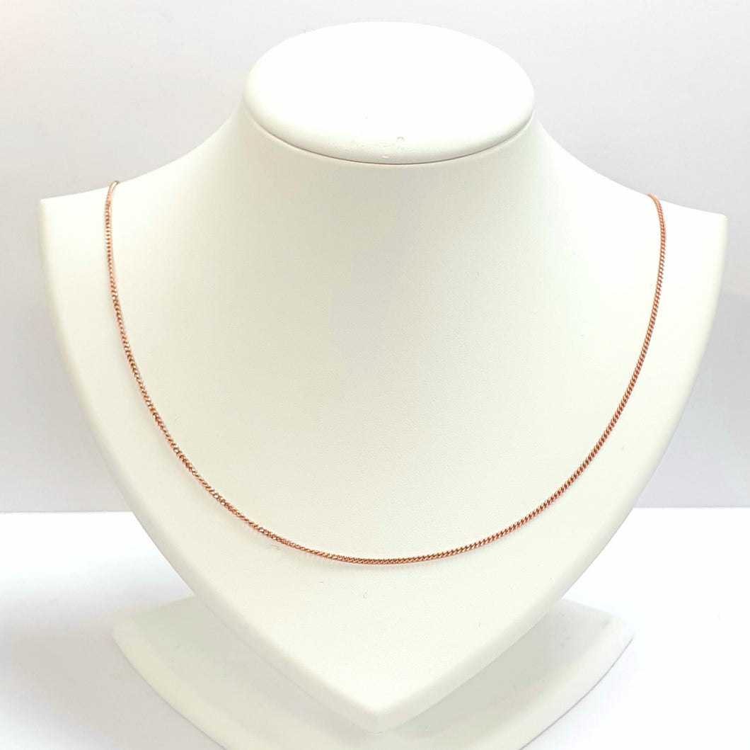 Rose Gold On Silver Hallmarked Chain - Product Code - L150