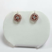 Load image into Gallery viewer, Rose Gold On Silver Hallmarked Earrings - Product Code - L362

