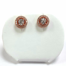 Load image into Gallery viewer, Rose Gold On Silver Hallmarked Earrings - Product Code - L363
