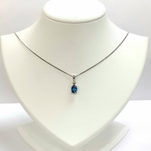 Silver Blue Topaz Pendent - Product Code - A497