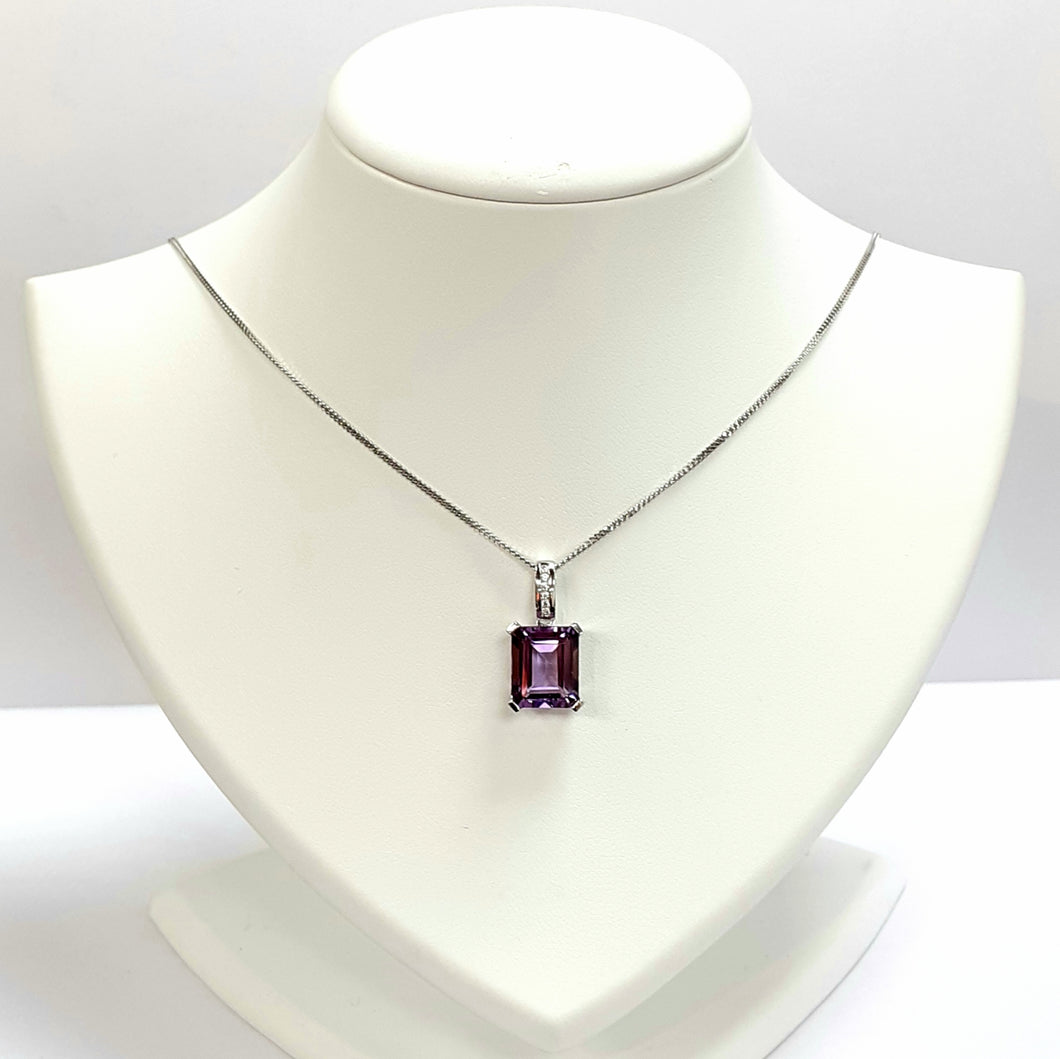 Silver Amethyst Pendant - Product Code - A569
