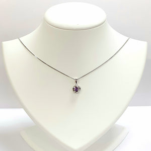 Silver Gold Amethyst Pendant - Product Code - A576