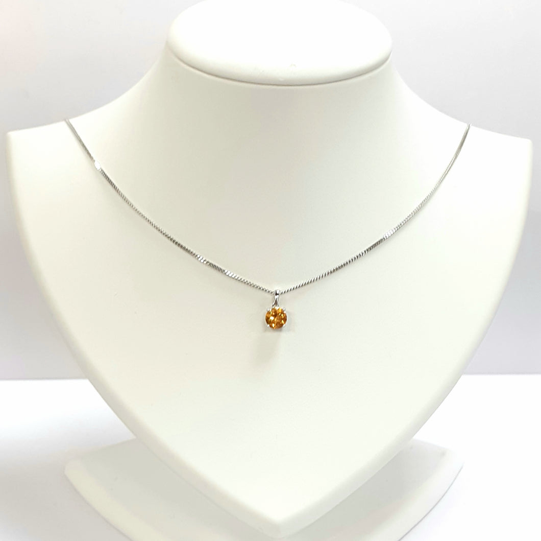 Silver Citrine Pendant - Product Code - A605