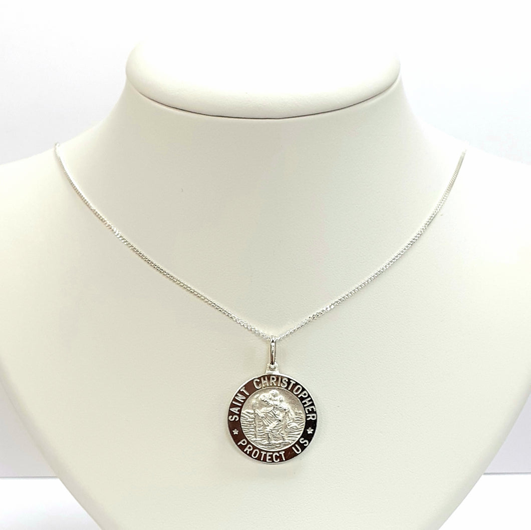 Silver Saint Christopher Chain Hallmarked 925 - Product Code - L496 & VX820
