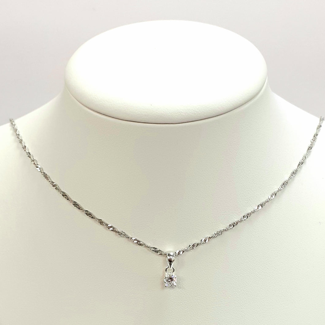 Silver Hallmarked 925 Pendant & Chain- Product Code - L493 & J638