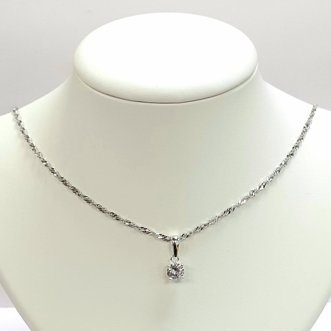 Silver Hallmarked 925 Pendant & Chain- Product Code - L495 & J476