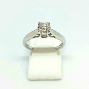 9ct White Gold Diamond Solitaire Ring - Product Code - G606