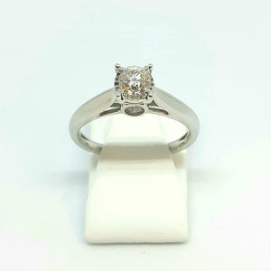 9ct White Gold Diamond Solitaire Ring - Product Code - G606
