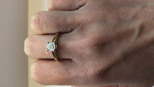 Load and play video in Gallery viewer, Diamond Yellow Gold Solitaire Ring video

