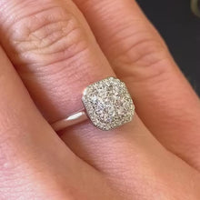 Load and play video in Gallery viewer, 18ct White Gold Diamond Half Carat Designer Ring - B453
