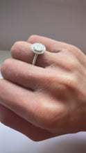 Load and play video in Gallery viewer, Diamond White Gold Oval Ring
