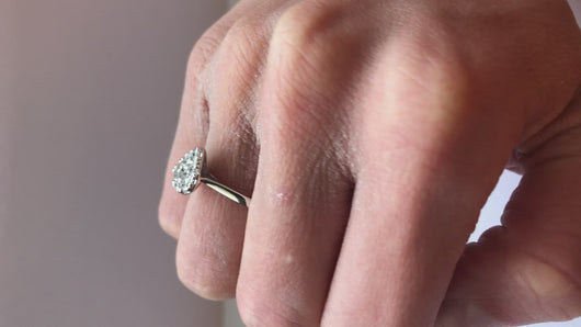 Diamond White Gold Pear Shaped Ring video