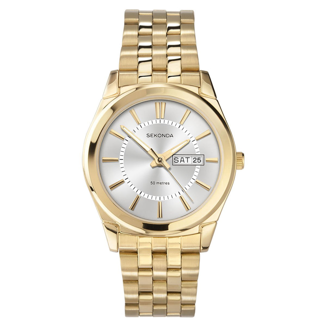 Sekonda Men’s Classic Gold Plated Bracelet Watch - Product Code - 3450