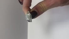 Load and play video in Gallery viewer, Diamond White Gold Square Shaped Ring - Product Code - G473
