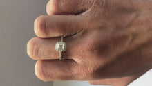 Load and play video in Gallery viewer, Diamond White Gold Halo Solitaire Ring - Product Code - B34
