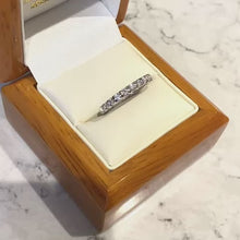 Load and play video in Gallery viewer, 18ct White Gold Diamond Band - B461
