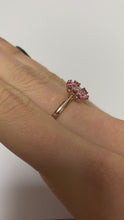 Load and play video in Gallery viewer, Pink Tourmaline &amp; Diamond Rose Gold Ring - Product Code - R121
