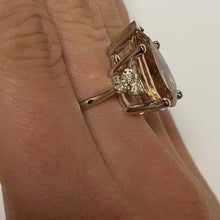 Load and play video in Gallery viewer, 7.60ct Morganite &amp; Diamond Ring - Product Code - E587
