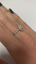 Load and play video in Gallery viewer, White Gold Pear Shaped Diamond Ring - Product Code - G670
