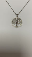 Load and play video in Gallery viewer, Silver Tree of Life Stone Set Pendant &amp; Chain - Product Code - J475 &amp; VX841
