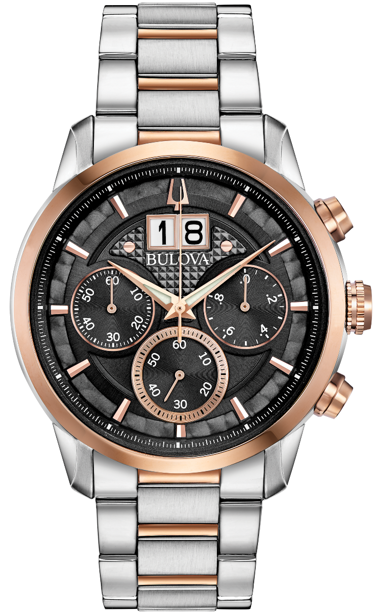Bulova Men's Quartz Bracelet Watch - Product Code - 98B335