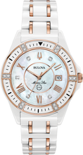 Load image into Gallery viewer, Bulova Diamond Women&#39;s Quartz Marine Star Ceramic Bracelet Watch - Product Code - 98R241
