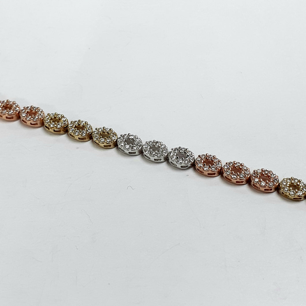 9ct Cubic Zirconia Ladies Bracelet - Product Code - C435