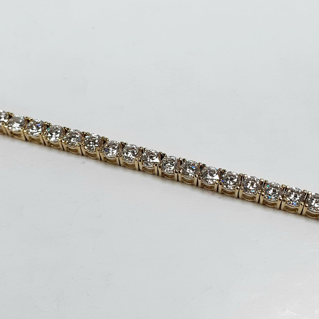 9ct Cubic Zirconia Ladies Bracelet - Product Code - F648