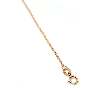 9ct Rose Gold Hallmarked 18" Chain - Product Code -VX545