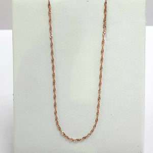9ct Rose Gold Hallmarked Chain - Product Code - VX73