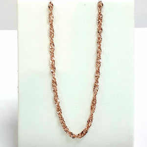 9ct Rose Gold Hallmarked Chain - Product Code - VX77