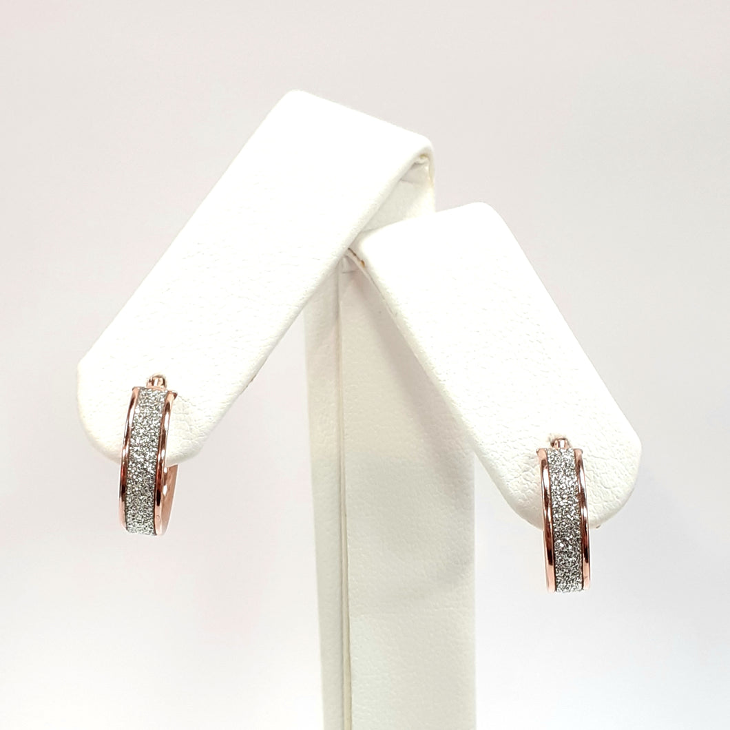 9ct Rose Gold Hallmarked Creole Earrings - Product Code - J566