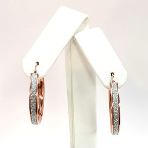 9ct Rose Gold Hallmarked Creole Earrings - Product Code - J569