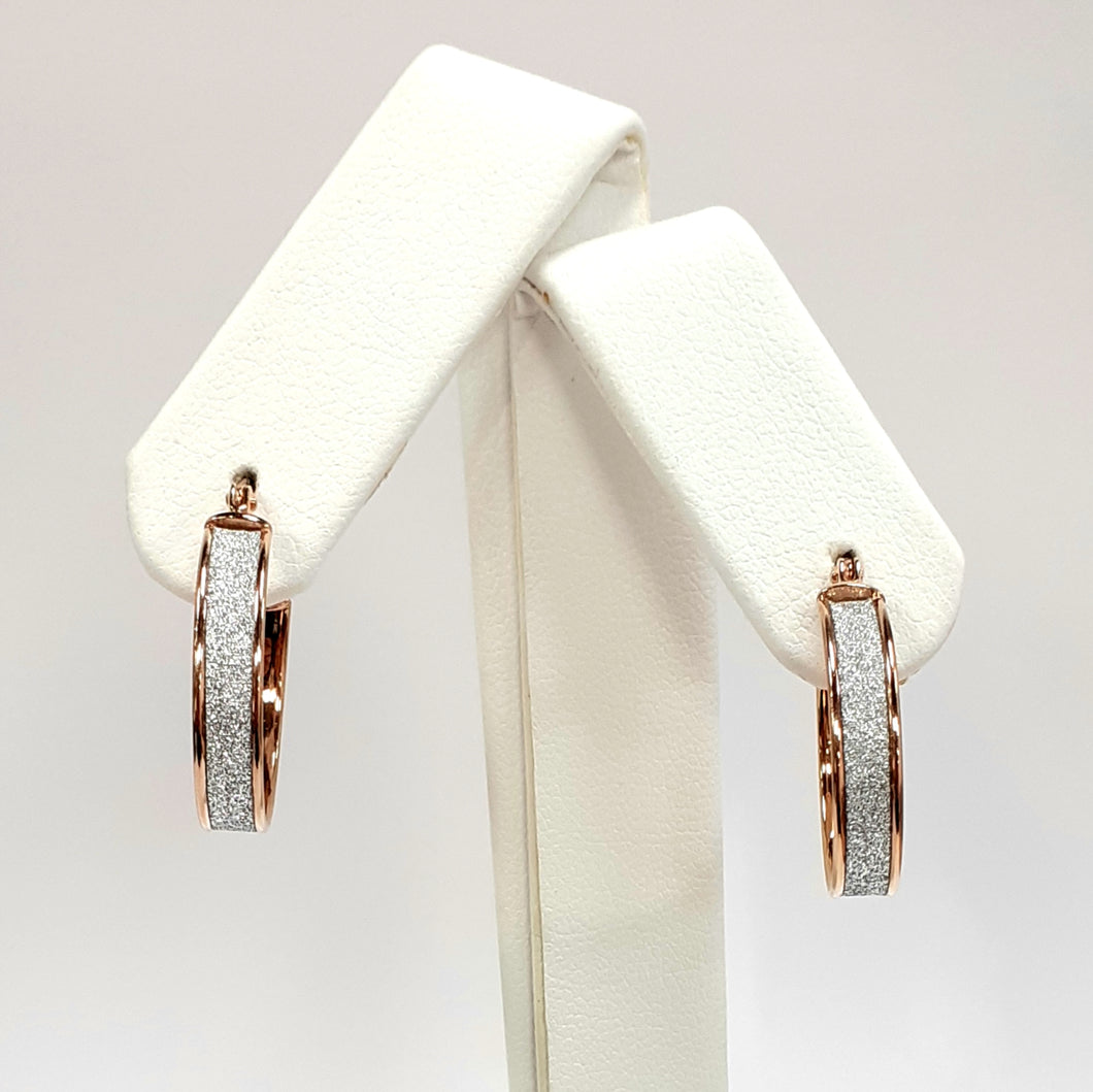 9ct Rose Gold Hallmarked Creole Earrings - Product Code - VX864